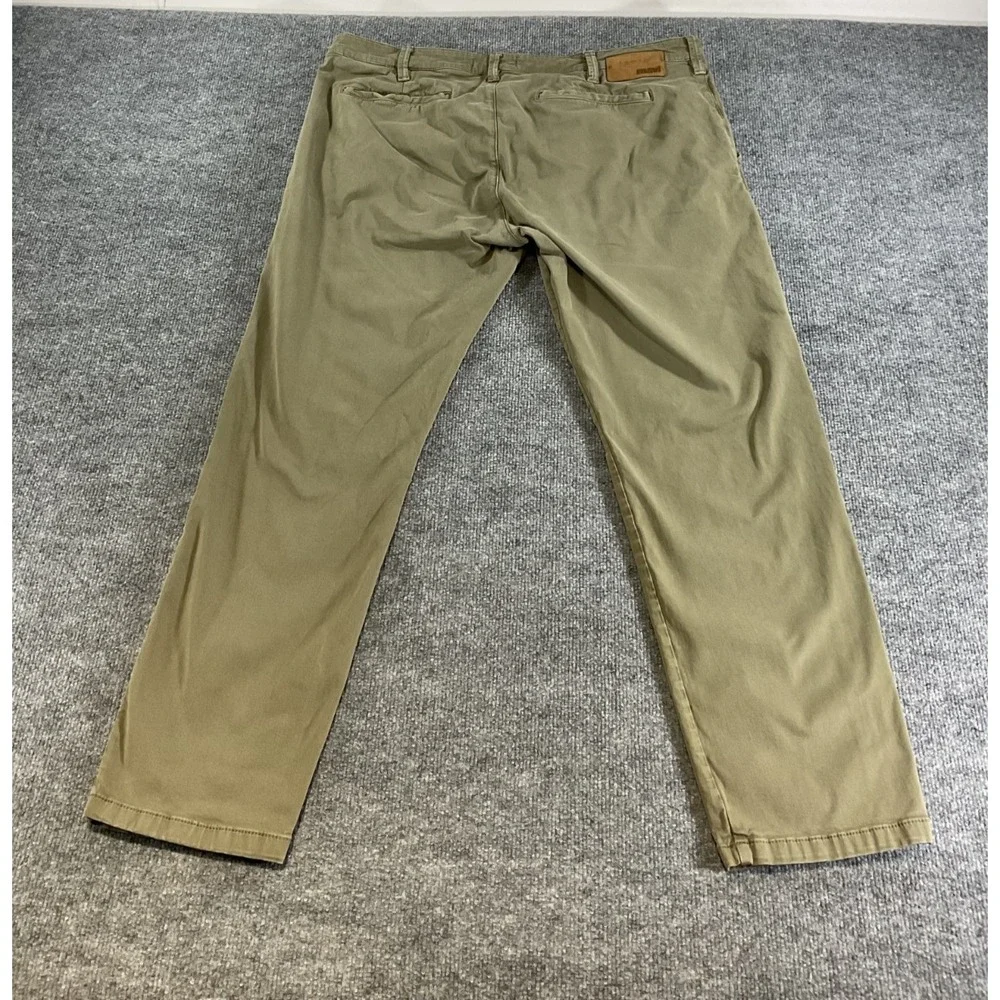 Mavi Johnny Slim Leg Pants Mens 40x30 Olive Green Stretch Casual Chino Pants